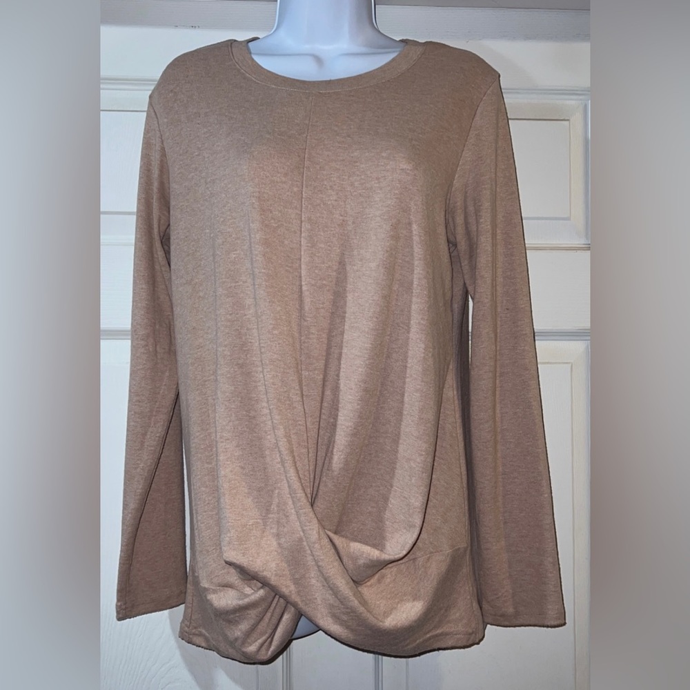 Tan long sleeve dressy shirt